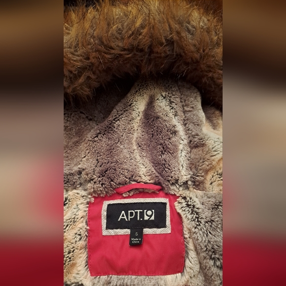 Apt 9 winter hooded jacket, red, Women's Small - Picture 5 of 7